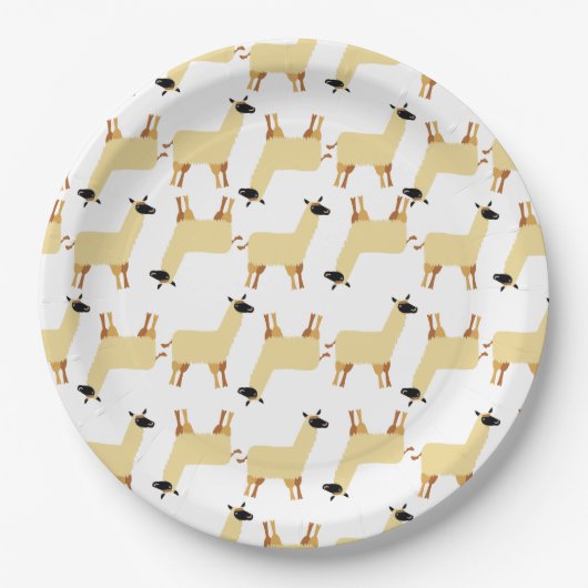 Lama Pappteller (Vorderseite)