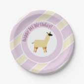 Lama Pappteller (Vorderseite)