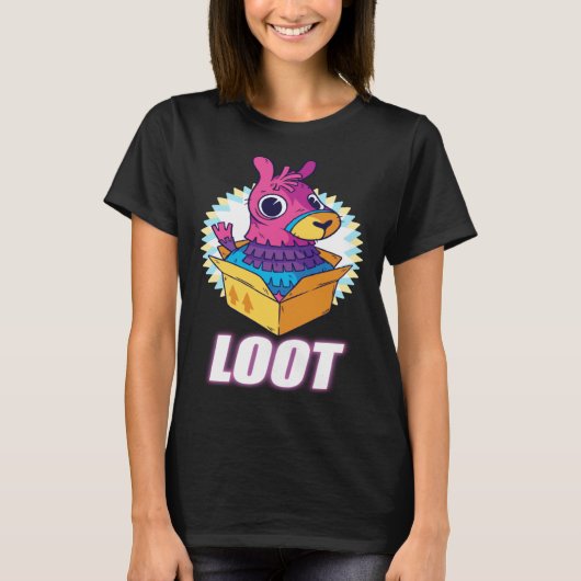 Lama Pinata Loot a idea for gamers fans of gaming T-Shirt (Vorderseite)