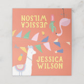 Lama-Platzkarte, mexikanisches Party Platzkarte (Außenseite Aufgefaltet)