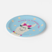 Lama-Popcorn-Papierplatten-Fiesta-Party-Alpaka Pappteller (Schrägansicht)