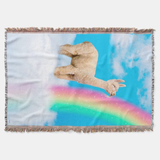 Lama-Regenbogen Decke (Vorderseite)