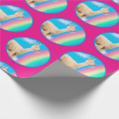 Lama-Regenbogen Geschenkpapier (Ecke)