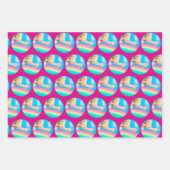 Lama-Regenbogen Geschenkpapier Set (Vorderseite)