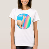 Lama-Regenbogen T-Shirt (Vorderseite)