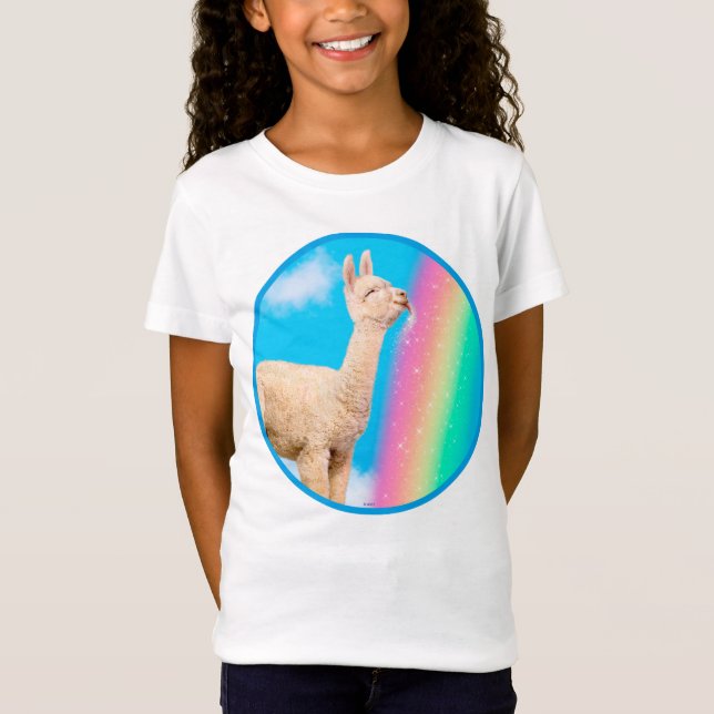 Lama-Regenbogen T-Shirt (Vorderseite)