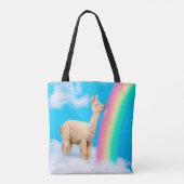 Lama-Regenbogen Tasche (Rückseite)