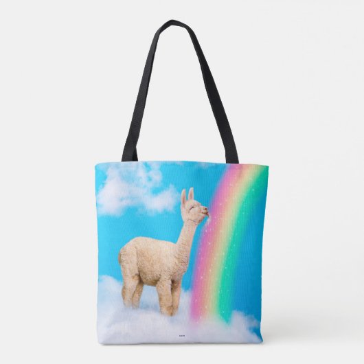 Lama-Regenbogen Tasche (Rückseite)