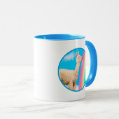 Lama-Regenbogen Tasse (VorderseiteRechts)