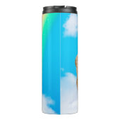 Lama-Regenbogen Thermosbecher (Rückseite)