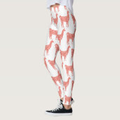 Lama-Rosa-Korallen-Glitzer-Glitzern-Muster Leggings (Links)