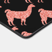 Lama-Rosa Korallen Glitzern-Muster Monogramm Schwa Schreibtischunterlage (Ecke)