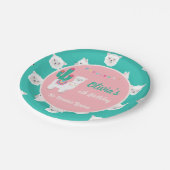 Lama-rosa Pappteller (Schrägansicht)