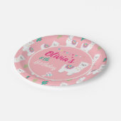 Lama-rosa Pappteller (Schrägansicht)