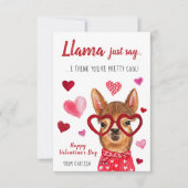 Lama sagen gerade | Valentinstag-Karte Einladung (Vorderseite)