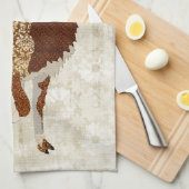 Lama-Sonnenschein-Weiß-Tuch Küchentuch (Viertel Falte)