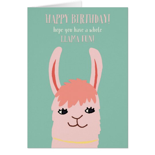 LamaSpaßGeburtstag Karte Zazzle