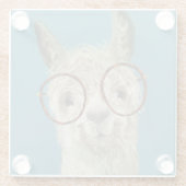 Lama-Spezifikt. - Runde Brillen Glasuntersetzer (Rückseite)