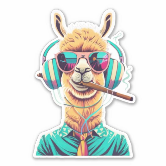 Lama Sticker, schöne klassische Sticker (Vorderseite)