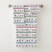 Lama-Streifen-Muster Badhandtuch Set (Insitu)