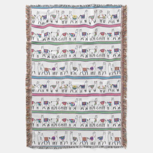 Lama-Streifen-Muster Decke (Vorderseite Vertikal)
