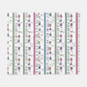 Lama-Streifen-Muster Fleecedecke (Vorderseite (Horizontal))
