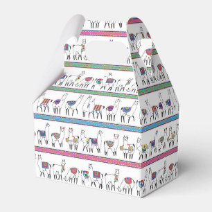 Lama-Streifen-Muster Geschenkschachtel