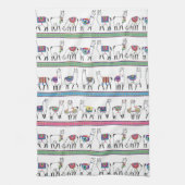 Lama-Streifen-Muster Geschirrtuch (Vertikal)