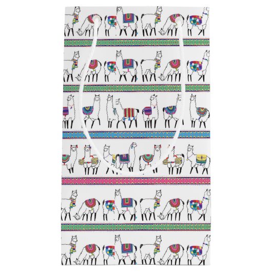 Lama-Streifen-Muster Kleine Geschenktüte (Vorderseite)