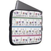 Lama-Streifen-Muster Laptopschutzhülle (Vorne Rechts)