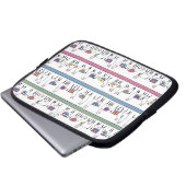 Lama-Streifen-Muster Laptopschutzhülle (Vorne Knopf)