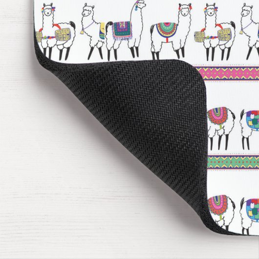 Lama-Streifen-Muster Mousepad (Ecke)