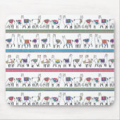 Lama-Streifen-Muster Mousepad (Vorne)