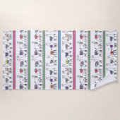 Lama-Streifen-Muster Strandtuch (Vorderseite)