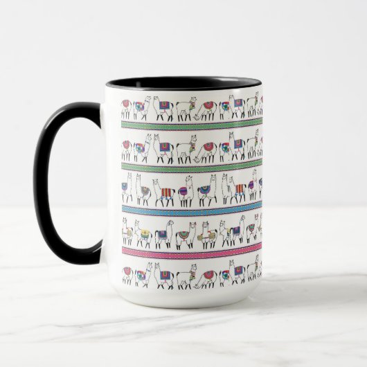 Lama-Streifen-Muster Tasse (Links)