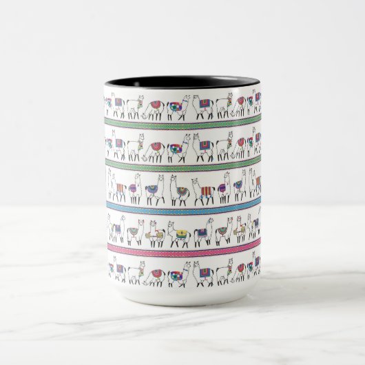 Lama-Streifen-Muster Tasse (Zentrum)