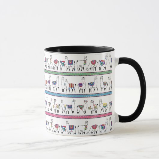 Lama-Streifen-Muster Tasse (Rechts)