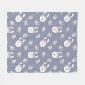 Lama-u. Blumen-Muster Fleecedecke (Vorderseite (Horizontal))