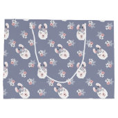 Lama-u. Blumen-Muster Große Geschenktüte (Rückseite)