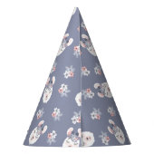 Lama-u. Blumen-Muster Partyhütchen (Rückseite)