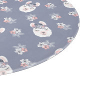 Lama-u. Blumen-Muster Schneidebrett (Ecke)