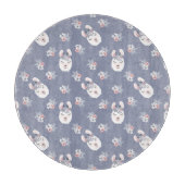 Lama-u. Blumen-Muster Schneidebrett (Vorderseite)