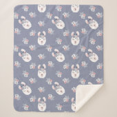 Lama-u. Blumen-Muster Sherpadecke (Vorderseite)