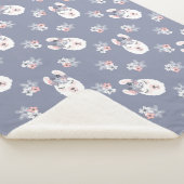 Lama-u. Blumen-Muster Sherpadecke (3/4)