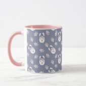 Lama-u. Blumen-Muster Tasse (Links)