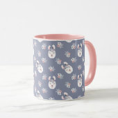 Lama-u. Blumen-Muster Tasse (VorderseiteRechts)