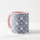 Lama-u. Blumen-Muster Tasse (Vorderseite Links)