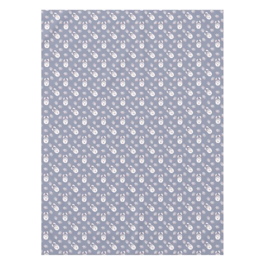 Lama-u. Blumen-Muster Tischdecke (Vorderseite)