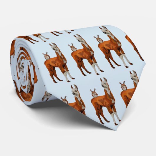 LAMA-U. GEWEIH-EULE KRAWATTE (Gerollt)