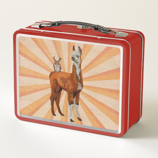 LAMA-U. GEWEIH-EULE METALL BROTDOSE (Rückseite)